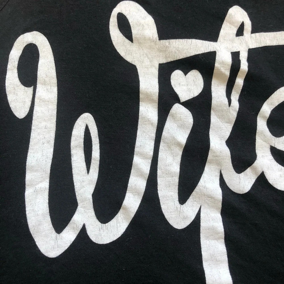 Wifey Graphic Black & White  Sleeveless Tank Top Sz S - Picture 2 of 6